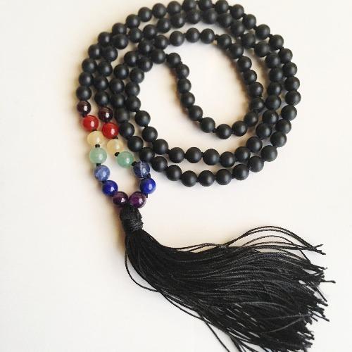 7 chakra Buddhist prayer beads mala