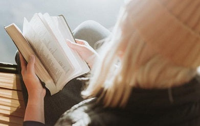 covid downtime girl reading book