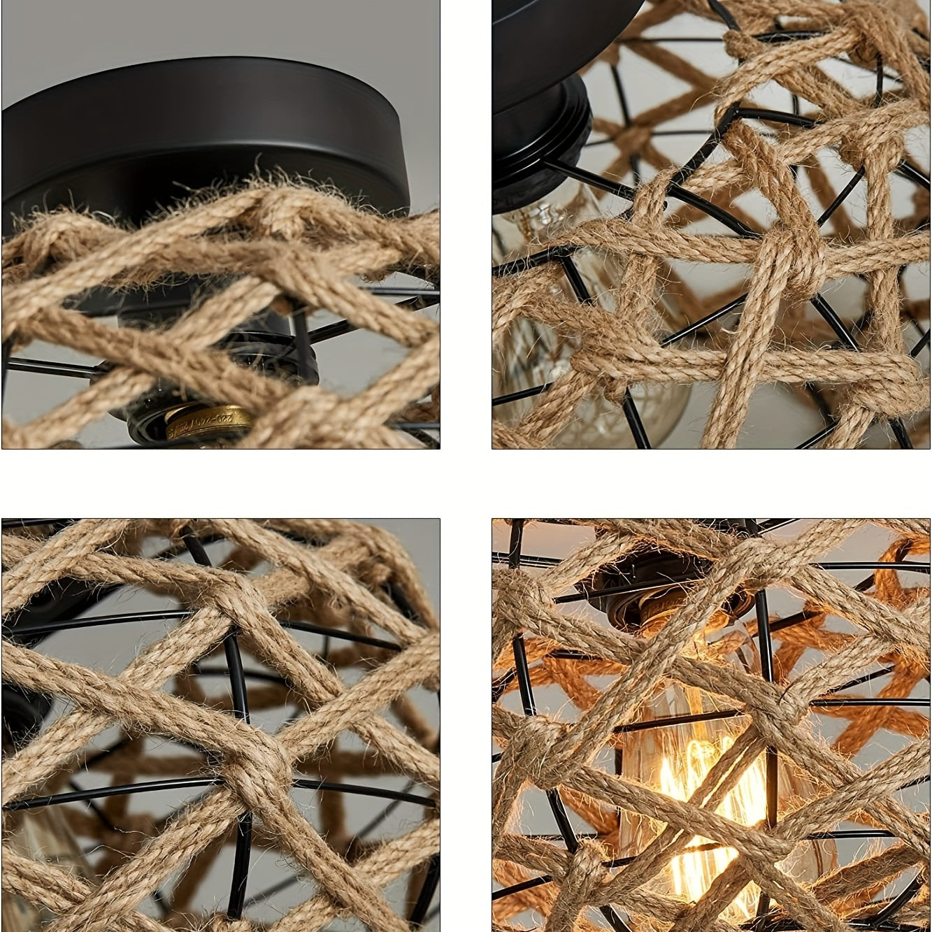 Woven Hemp Ceiling Light – Coastal Charm Meets Modern Boho