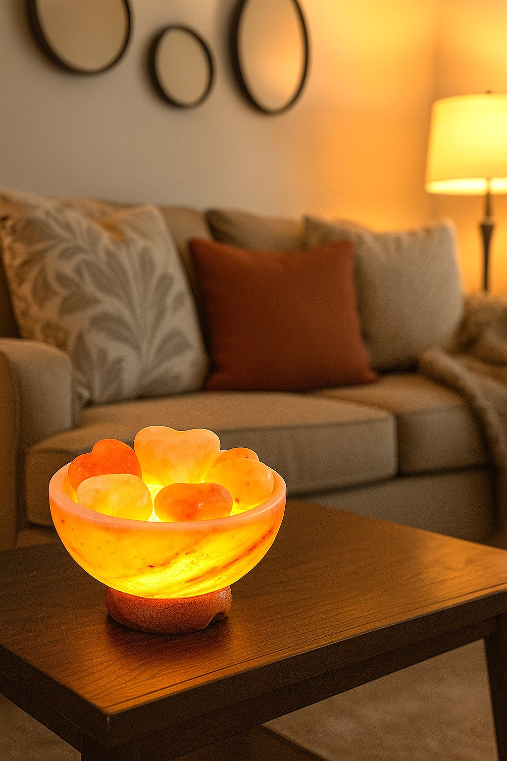 Himalayan Salt Lamp Massage Stones and Warmer Set