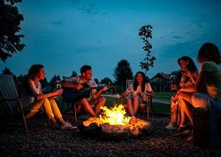 firepit benches outdoor campfire