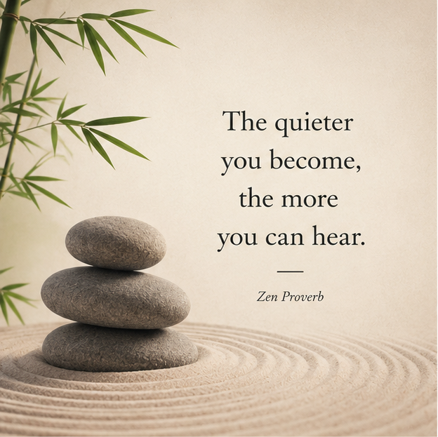 Cairne with Zen proverb