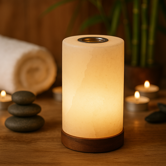 White Himalayan Salt Lamp Aromatherapy Diffuser