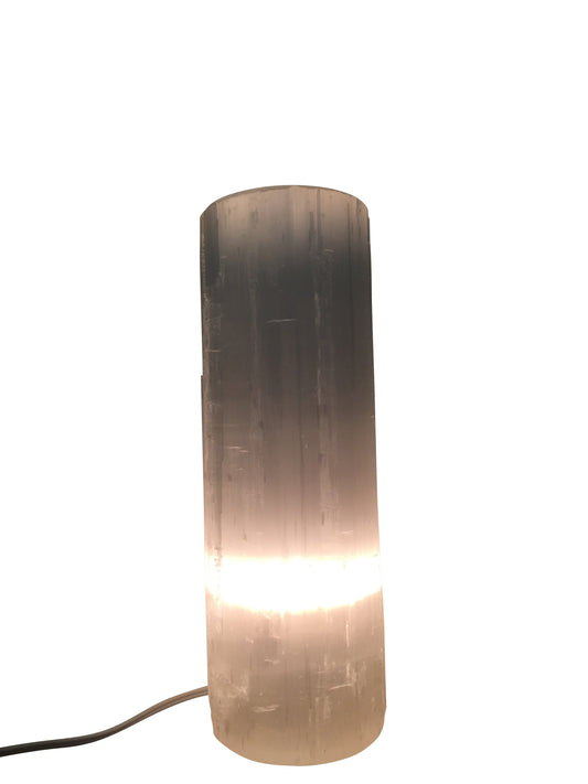 Selenite Crystal Cylinder Lamp – Radiate Calm & Clarity