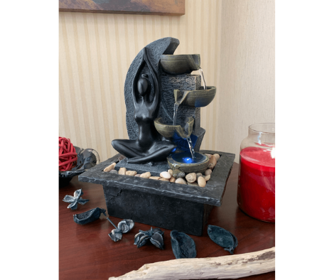 Tabletop Meditation Fountain With Led Light