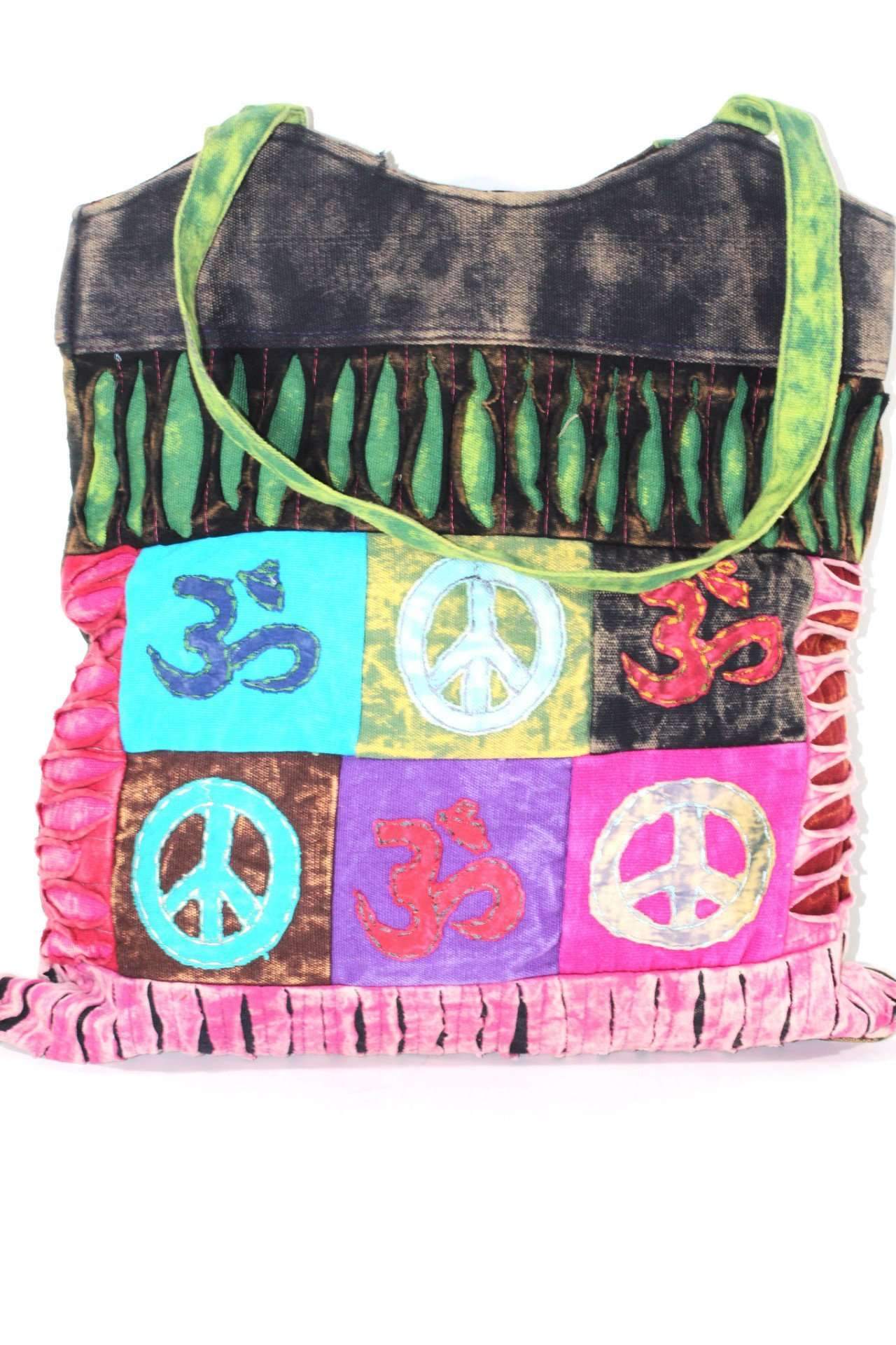 patchwork boho yoga bag