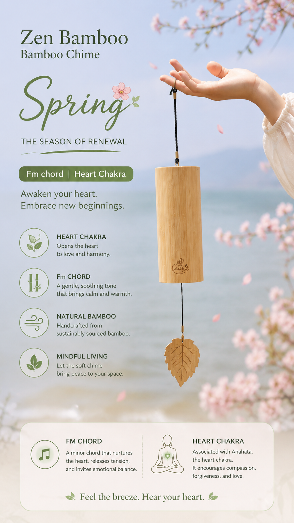 Natural Bamboo Wind Chime