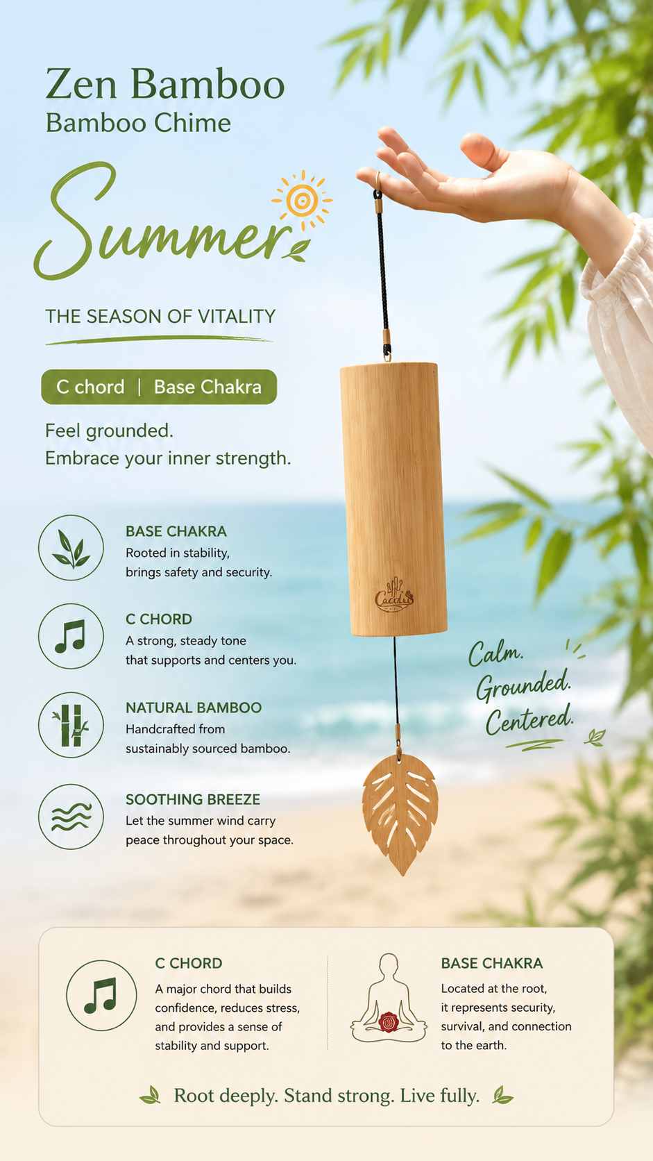 Natural Bamboo Wind Chime