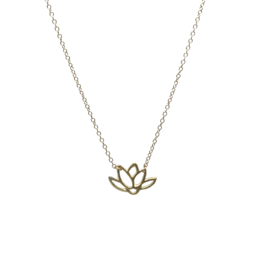 Lotus necklace gold