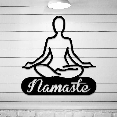 Yoga-wall-art-metal-namaste-sign
