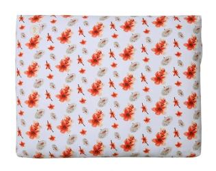 floor pillow yoga cushion red flowers