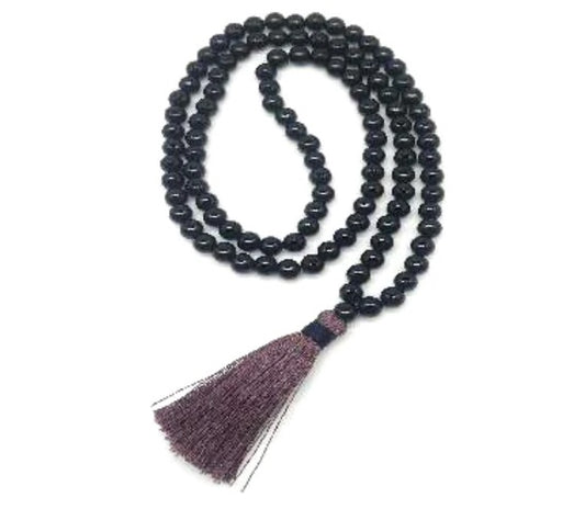 Genuine Black Onyx Mala Necklace