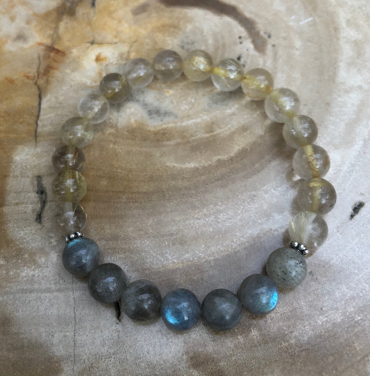 citrine labradorite bracelet