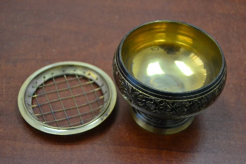 handmade brass incense burner