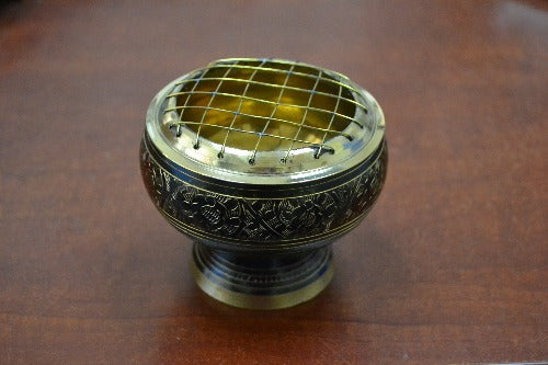 handmade brass incense burner