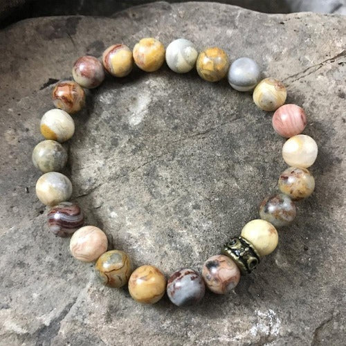 crazy lace agate bracelet