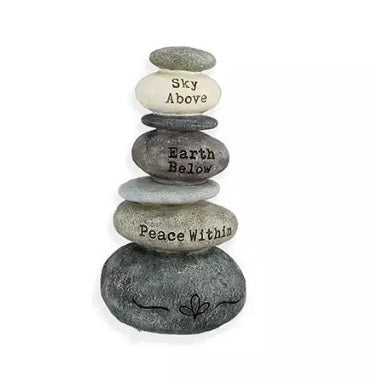 Zen Cairn Sculpture Balanced Stacked Stones