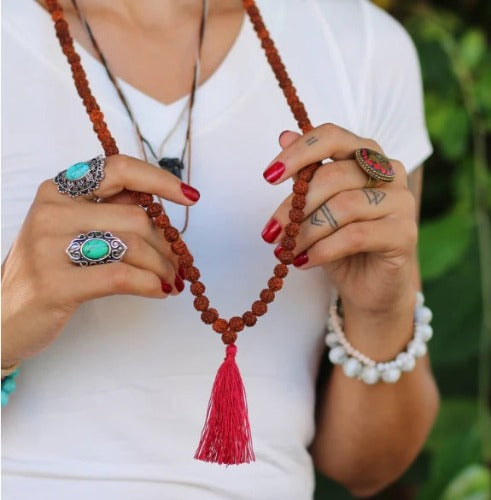 Rudraksha Beads Mala Necklace