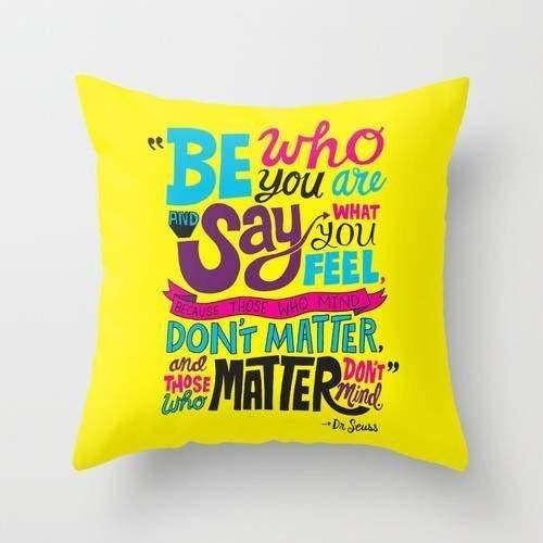 Be Who You Are Throw Pillow Accent Cushion - Uneedum