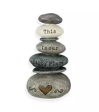 Zen Cairn Sculpture Balanced Stacked Stones