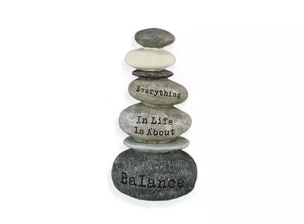 Zen Cairn Sculpture Balanced Stacked Stones